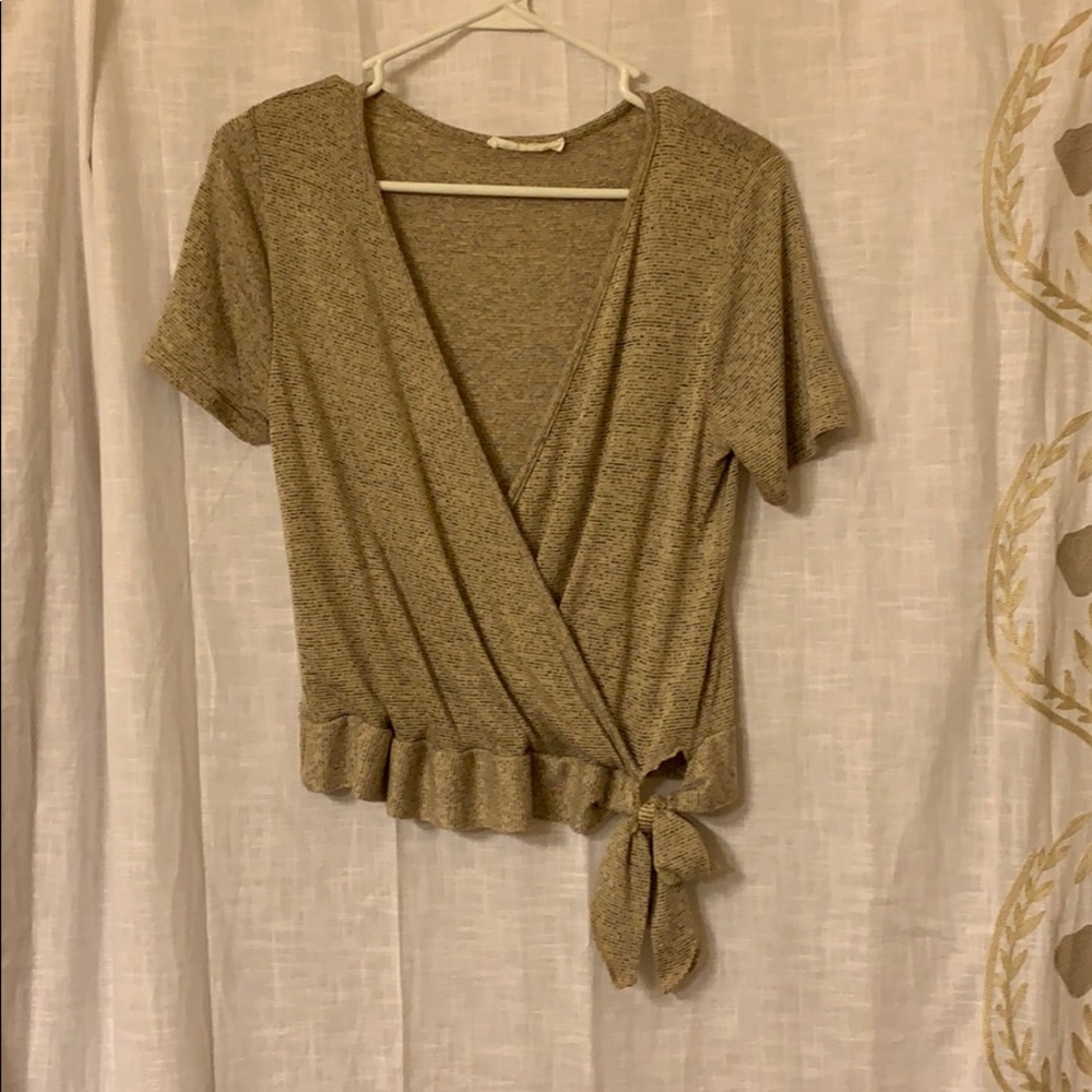 Short Sleeve Wrap Shirt